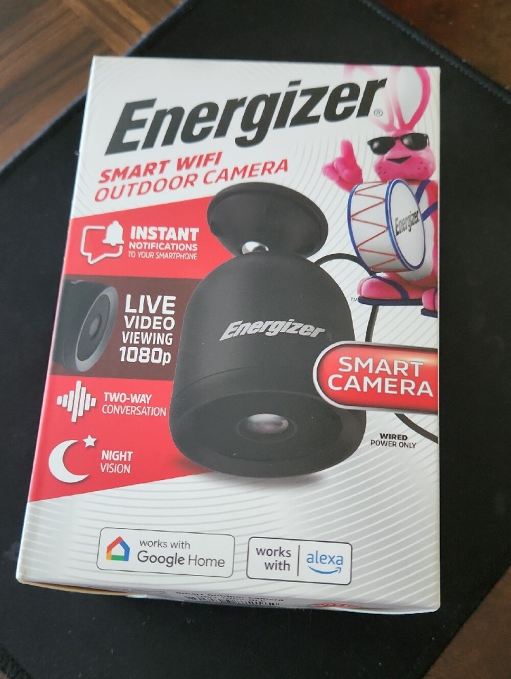 NEW Energizer Smart Wifi Outdoor Security Camera with 2-Way Audio Night Vision